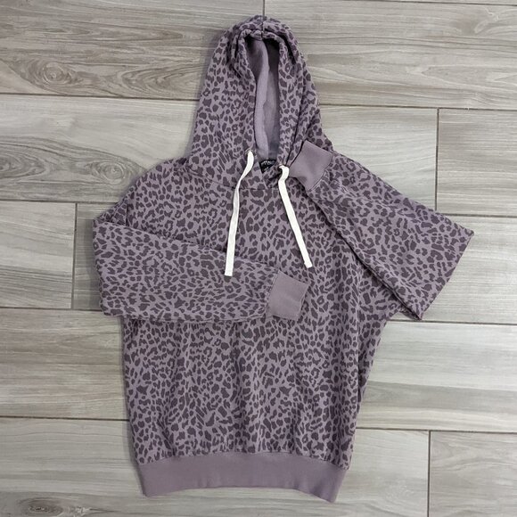 Buffalo by David Bitton Purple Iris Leopard Hoodie - Picture 1 of 3
